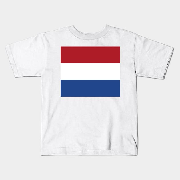 Netherlands flag Kids T-Shirt by flag for all